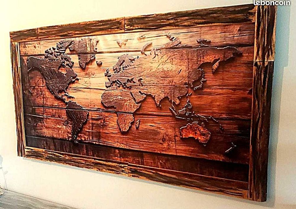 tableau toile carte du monde 50 La Forclaz (74)