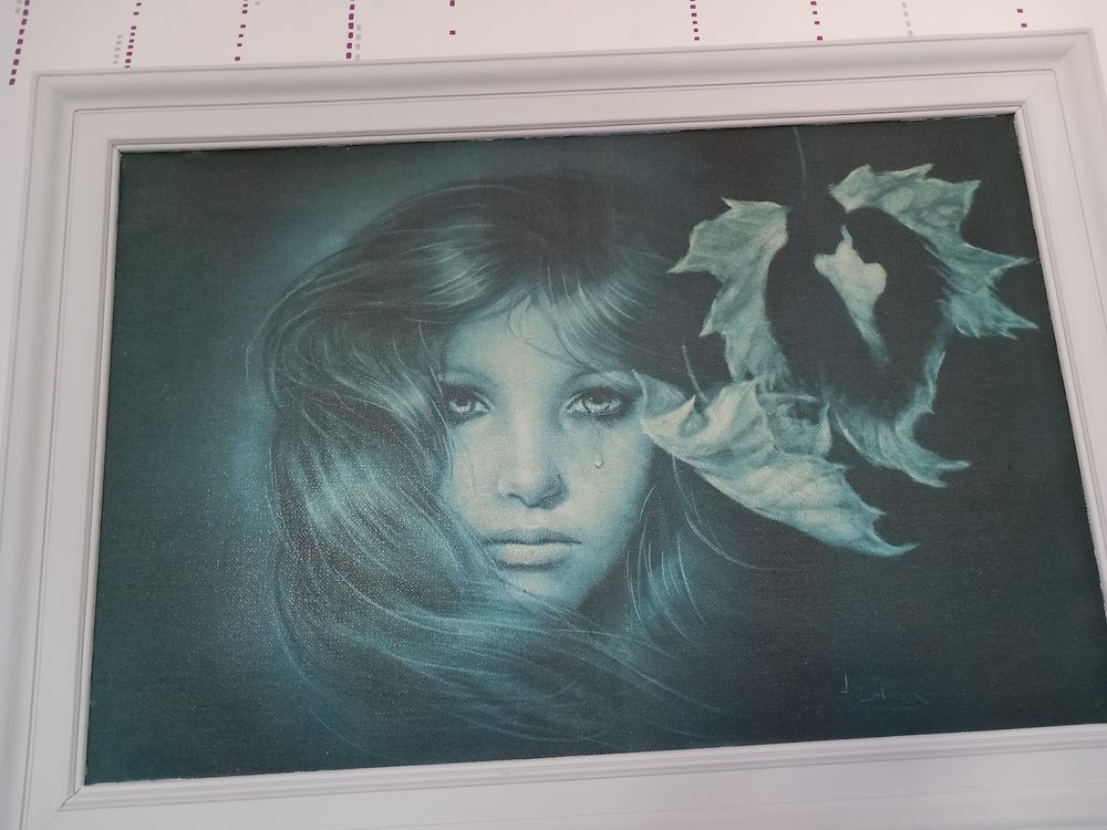 TABLEAU SUR TOILE ENCADREMENT BOIS 1.05 DUR 74 TRES BON ETAT 50 Cr�teil (94)