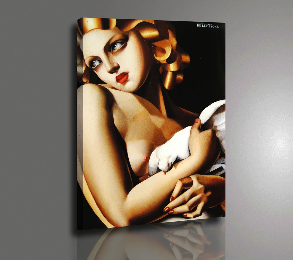 Tableau toile peinture TAMARA DE LEMPICKA FEMME A LA COLOMBE 120 Marseille 13 (13)