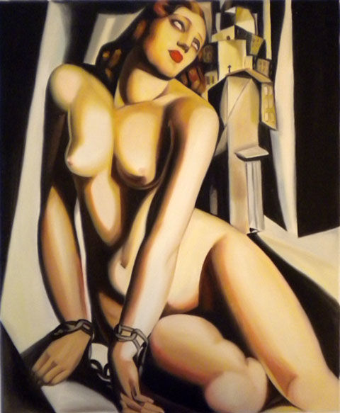 Tableau toile peinture TAMARA DE LEMPICKA ANDROMEDE Toile mo 120 Marseille 13 (13)