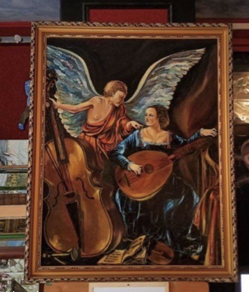 Tableau ?uvre d'art sainte Cecile 380 Draguignan (83)