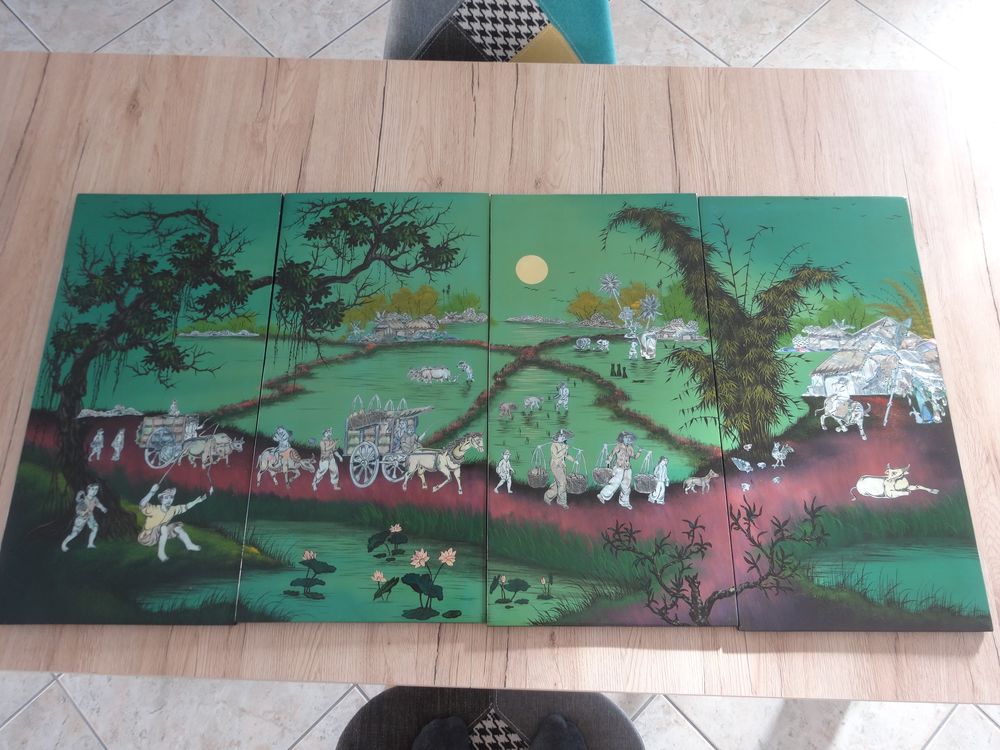 Tableau vietnamien origine 90 Narbonne Plage (11)