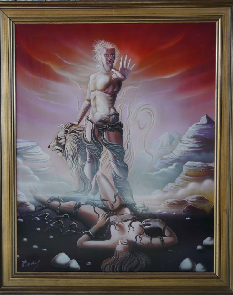 Tableau d'Yves Bady  Le Lion  80 Cagnes-sur-Mer (06)