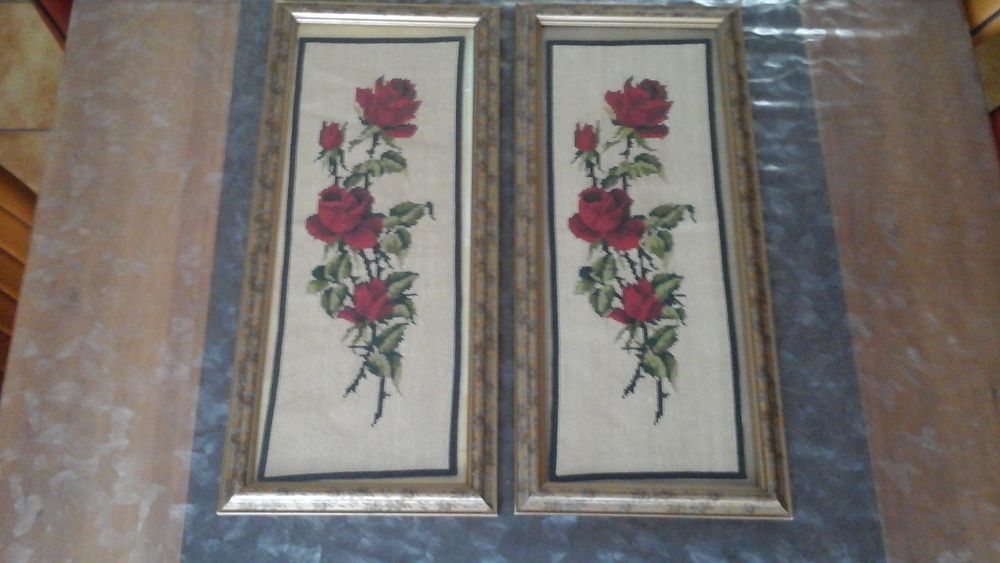 tableaux canevas effectues au crochet bouquets roses rouge
20 Montauban (82)