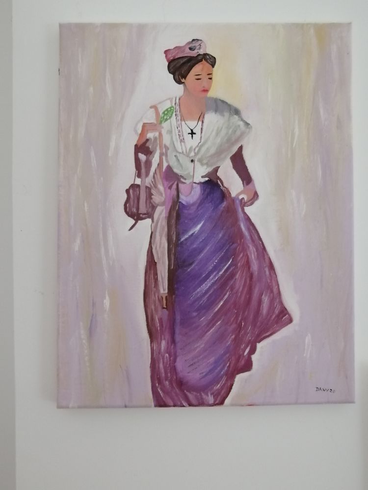 TABLEAUX A L HUILE SUR TOILE DE COTON 
LES TROIS ARLESIENNES 0 N�mes (30)