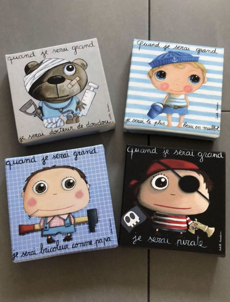 lot de 4 tableaux Isabelle Kessedjian 25 Talange (57)