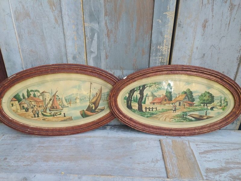 Tableaux Lithographies Marine et Paysage G�o Dunoy ca1925 50 Loches (37)