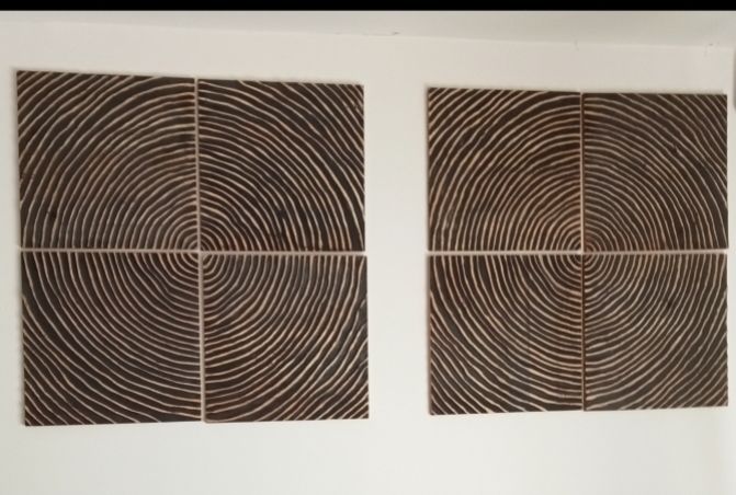 Lot de 2 tableaux Maison Du Monde - Motif Cercle Bois -Excel 55 Vaulx-en-Velin (69)