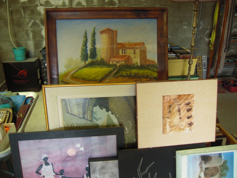 TABLEAUX ORIGINAUX ENCADRES POUR LA MAISON . 1 Villeveyrac (34)
