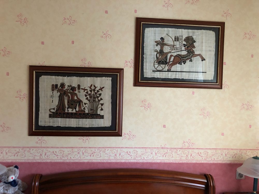 2 tableaux papyrus 50 Lu�on (85)
