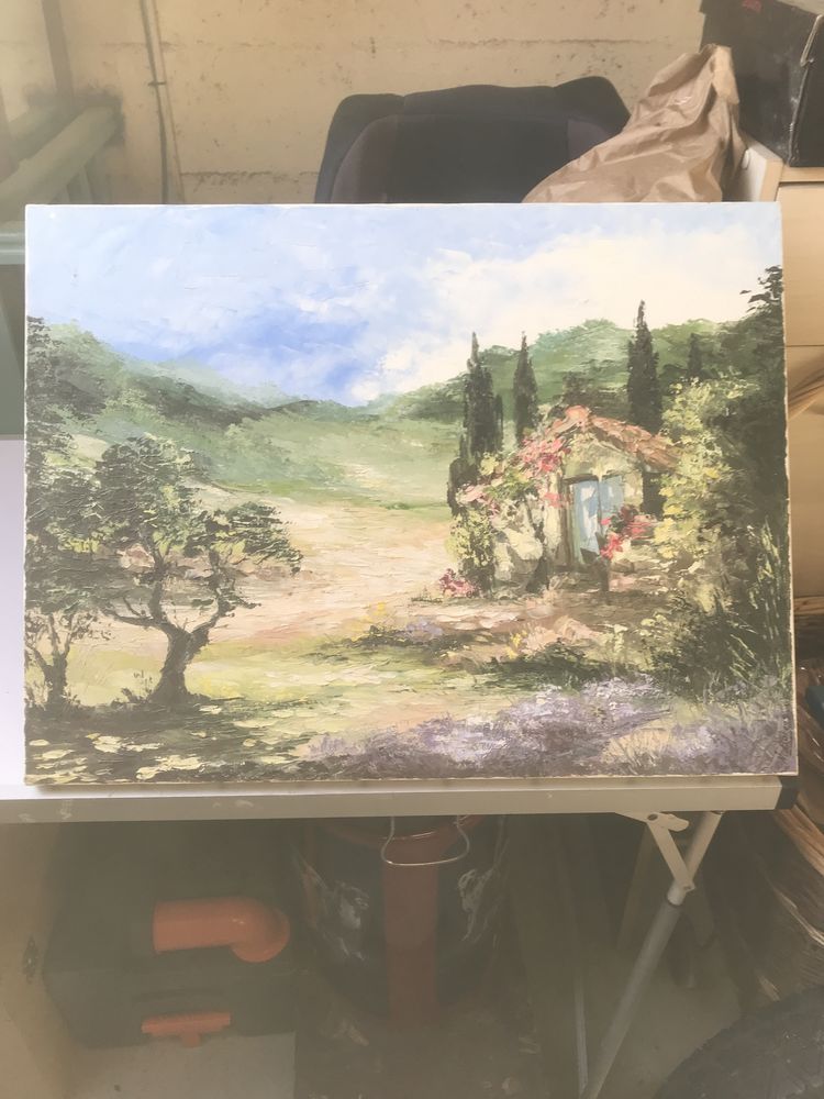 2 tableaux peints au couteau 20 Chartres-de-Bretagne (35)