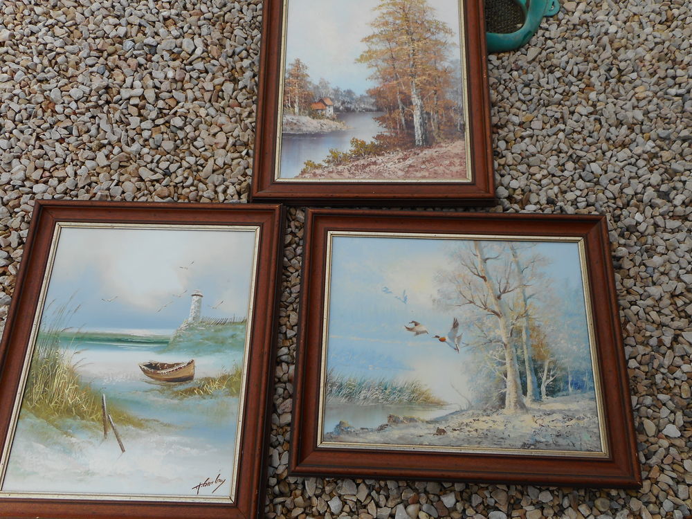 LOT DE 3 TABLEAUX PEINTS SUR TOILES 25 Mazan (84)