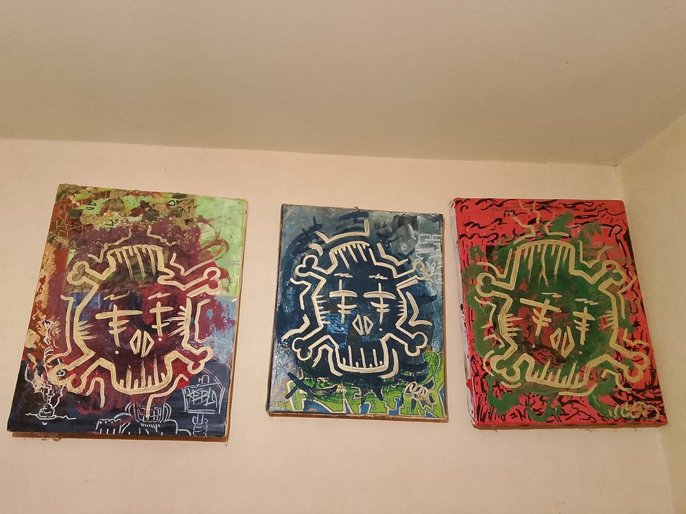 Tableaux street art pi�ces uniques sign�es  id�e cadeau 40 Foug�res (35)