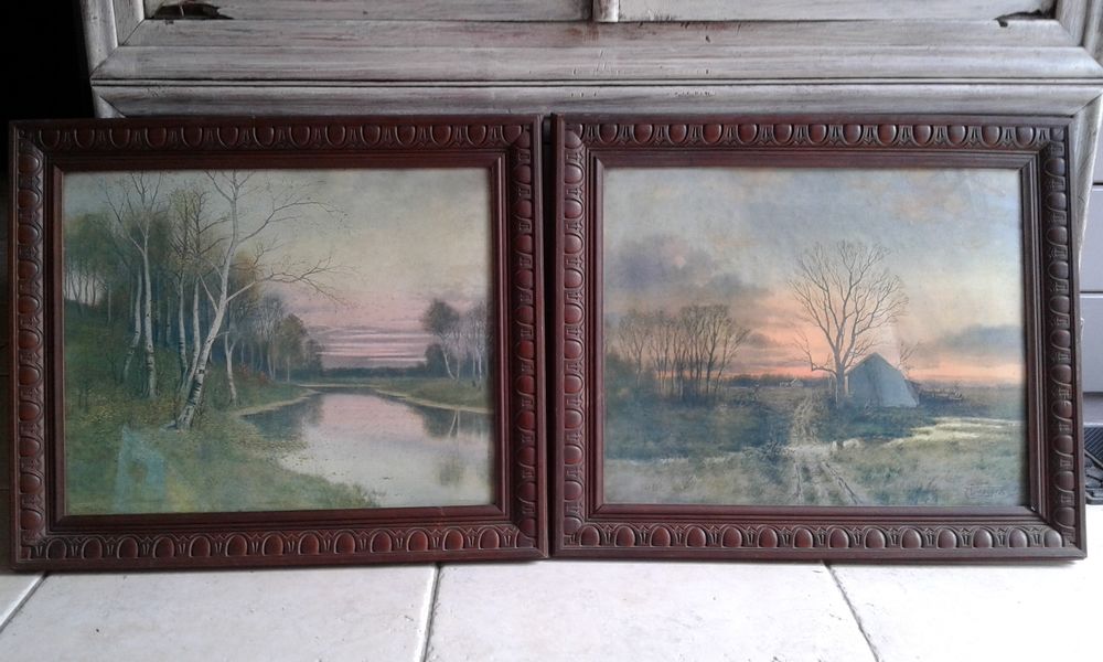 Lot de 2 tableaux 50 Vienne-en-Val (45)