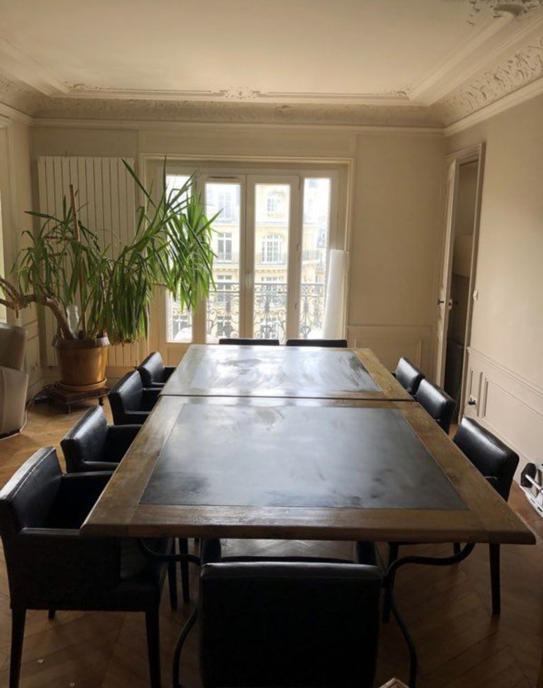2 tables ardoises Ch�ne, fer forg� 800 Paris 17 (75)