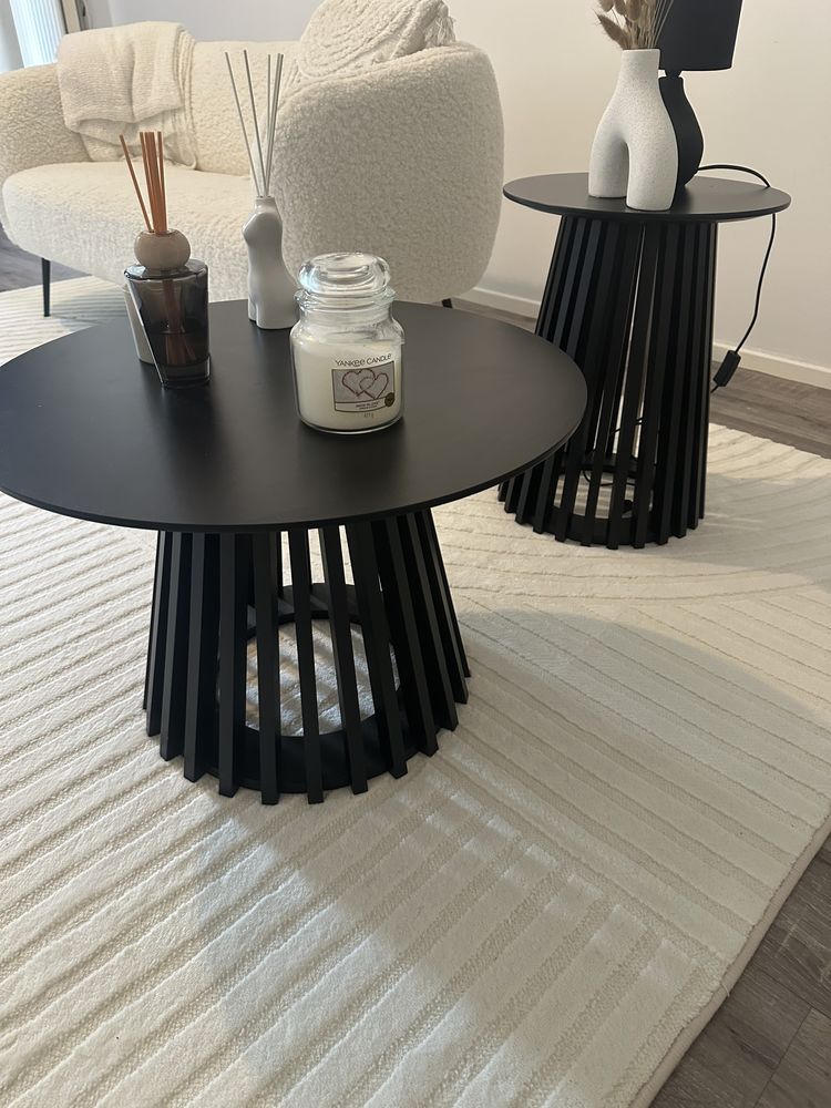 2 tables basses noires mate 130 La Madeleine (59)