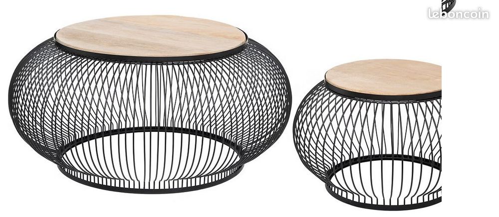 Tables rondes gigognes  Esther  en Manguier 130 Bordeaux (33)