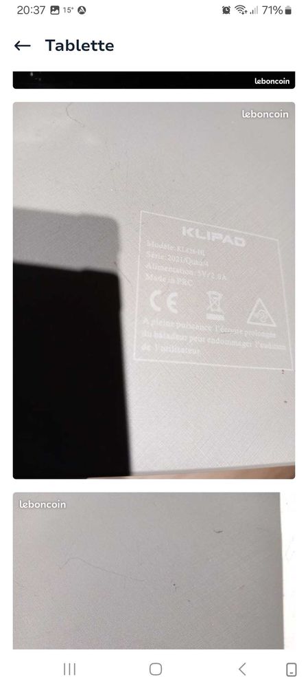tablette 30 Metz (57)