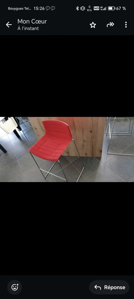 tabouret de bar rouges fabrication italienne 200 Ozouer-le-Voulgis (77)
