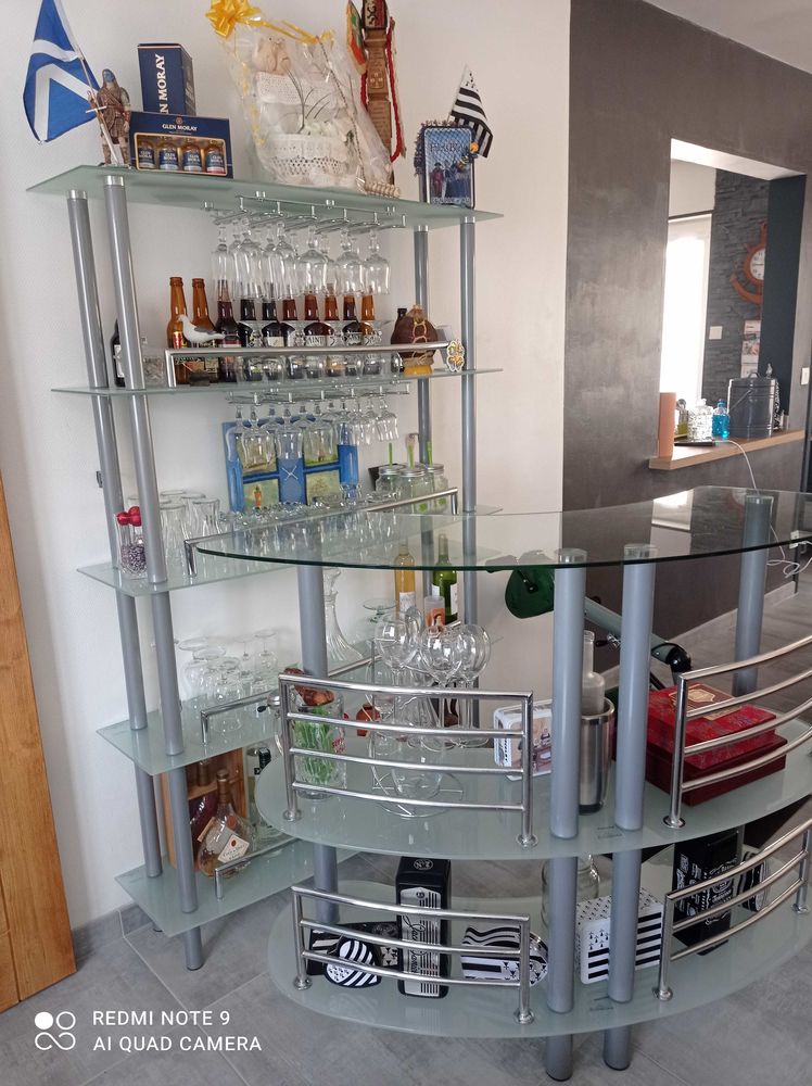 bar et ��tag�re vitr�e 80 Nesle (80)