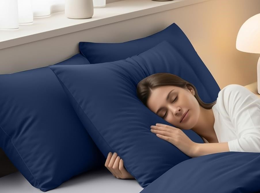 4 x taies de oreiller NEUF de 80x80 cm coton bleu avec ferme 10 Marseille 13 (13)