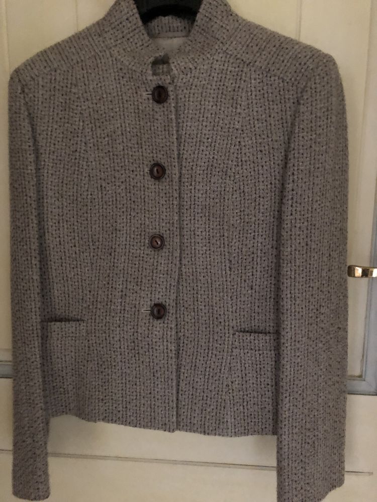 Tailleur chic veste/pantalon couleur cr�me chin� marron T40, 0 Le Cannet (06)