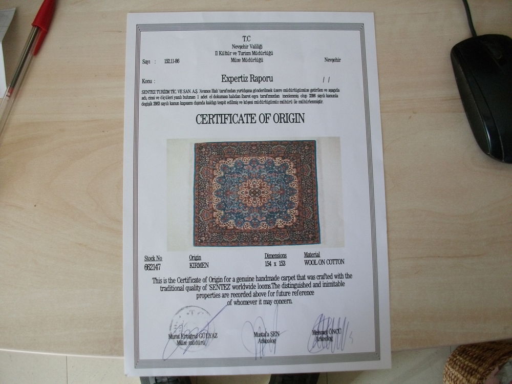 tapis achat origine KIRMEN dimensions 154x153 420 La Ciotat (13)