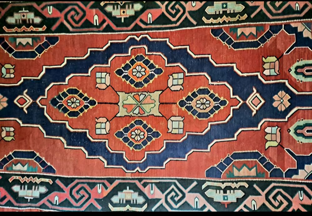 Tapis antique Kilim fait main en laine 293 Lille (59)