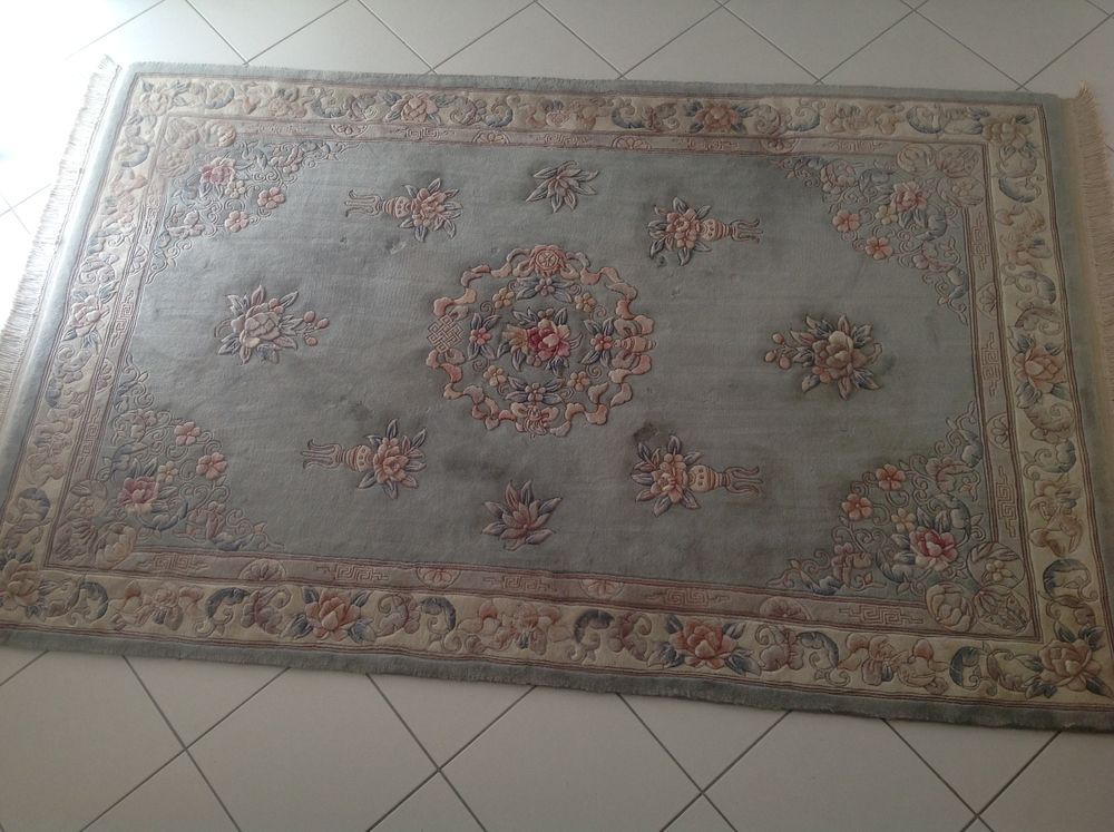 TAPIS CHINOIS VERT PURE LAINE FAIT MAIN GRAND FORMAT
450 Tr�gunc (29)