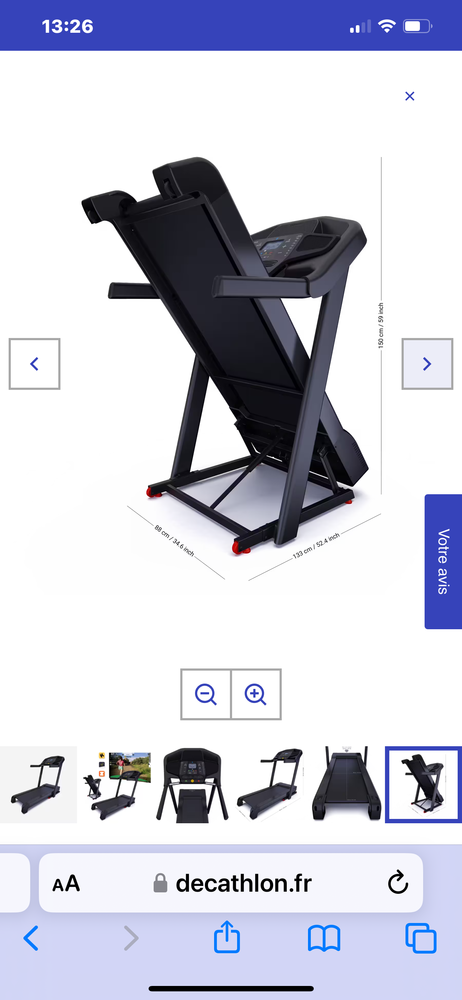 Tapis de course T900D Connect� et Performant, 18 km/h, 50x14 550 L'Isle-Jourdain (32)