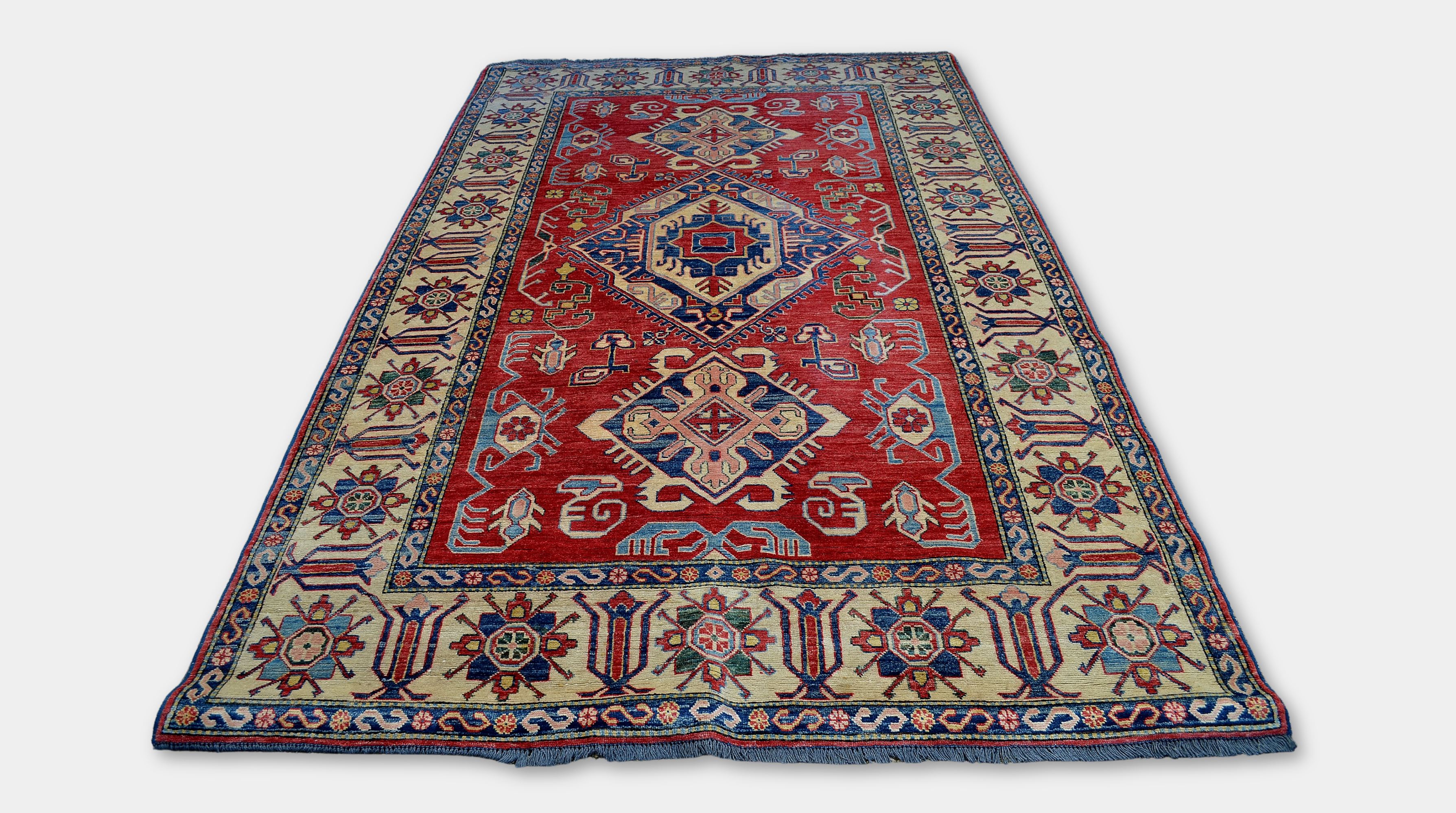   Tapis Kazak style russe laine sur laine, 730 Pantin (93)