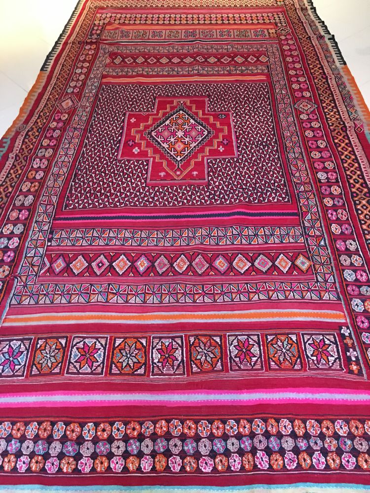 Tapis Kilim ancien en laine. 450 Paris 17 (75)