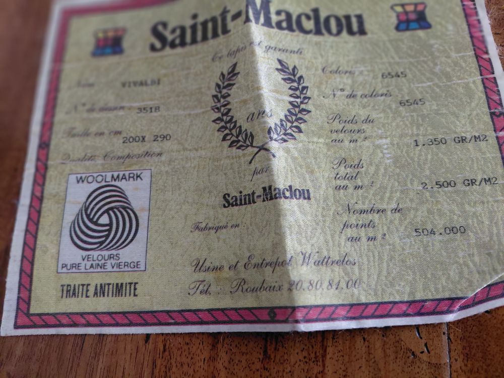 TAPIS pure laine 190 B�gles (33)