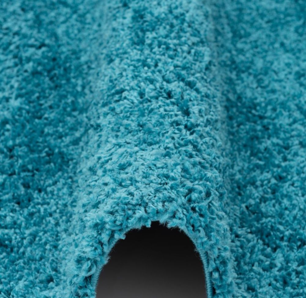 Tapis shaggy poil long turquoise 60 Faug�res (34)