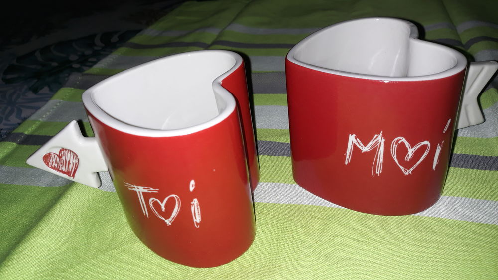 Set de 2 tasses coeur 8 Mon�teau (89)