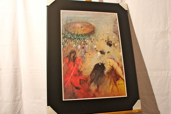 TAUROMACHIE :PEINTURE  JUAN BENITO . 100 Anglet (64)