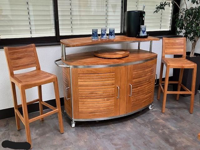 Bar en teck Teckstar haute-qualit� + 2 chaises bar 0 Michelbach-le-Haut (68)