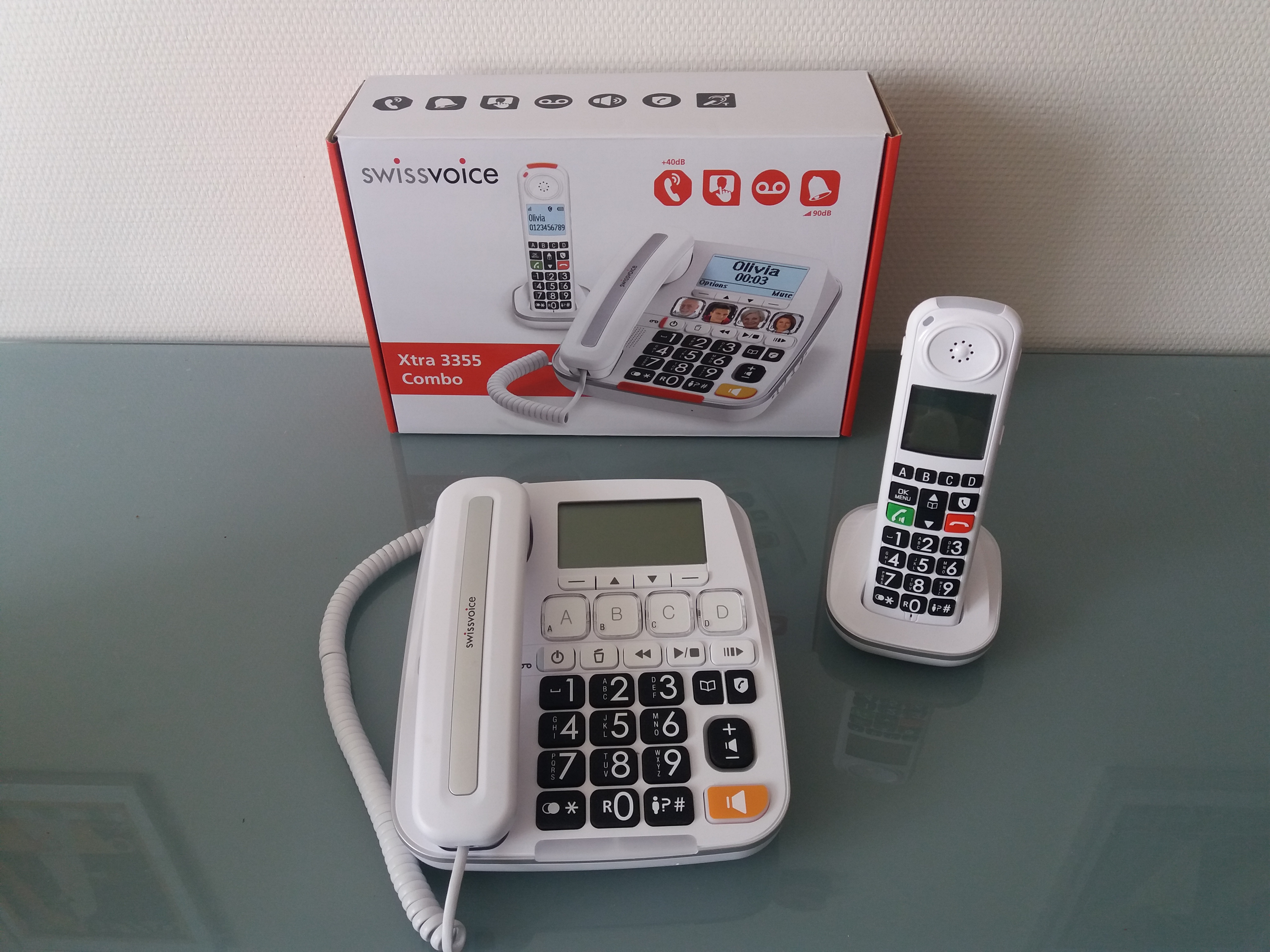 T�l�phone fixe  + combin� sans fil  Swissvoice Extra 3355 45 Appenwihr (68)