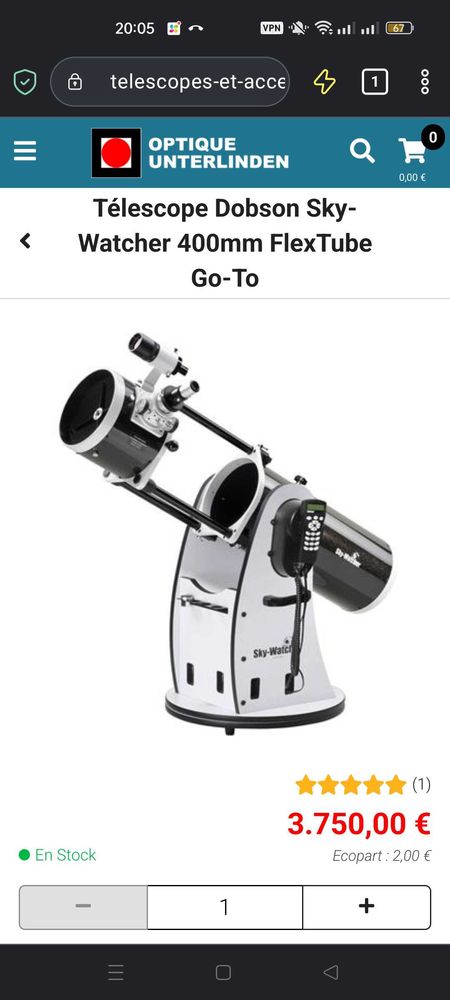 T�lescope sky watcher Diam�tre 400mm 2400 Suc�-sur-Erdre (44)