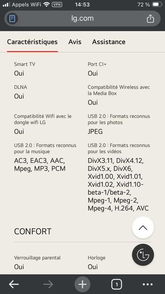 T�l�vision LG 108cm 3D 50 M�rignac (33)