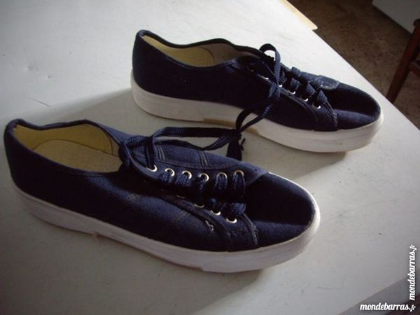 Tennis  toile Marine � lacets pt 40 -neuves- 4 Bouxwiller (67)