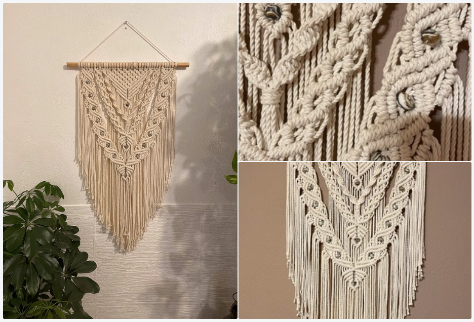 Tenture Murale en Macram� Fait Main 90 Port-Saint-Louis-du-Rh�ne (13)