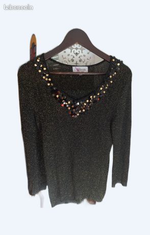 Tenue de soir�e : haut de corps noir paillet� 0 Toulouse (31)