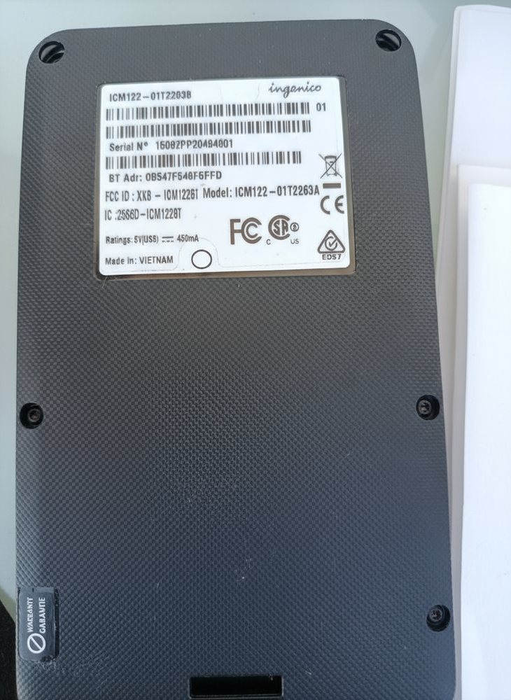 Terminal de paiement Ingenico ICMP Bluetooth ? Complet 180 Nice (06)