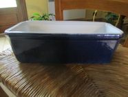 Terrines moyennes en terre cuite bleue et une blanche 0 M�rignies (59)