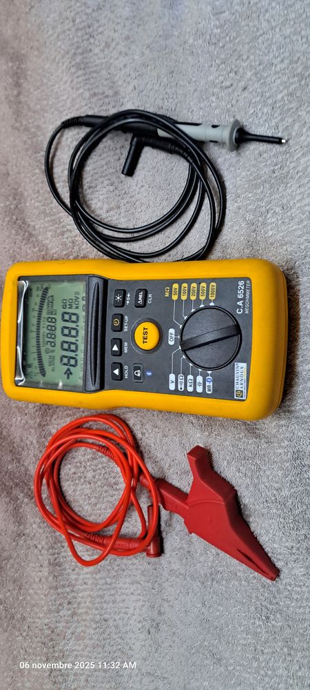 Testeur d'isolement et de continuit� Chauvin Arnoux Ca 6526 500 Grasse (06)