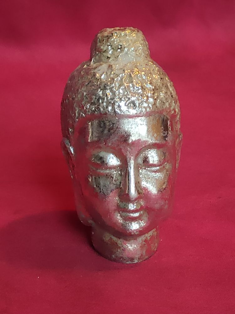 T�te de bouddha en m�tal argent� (n�15) 5 Avermes (03)