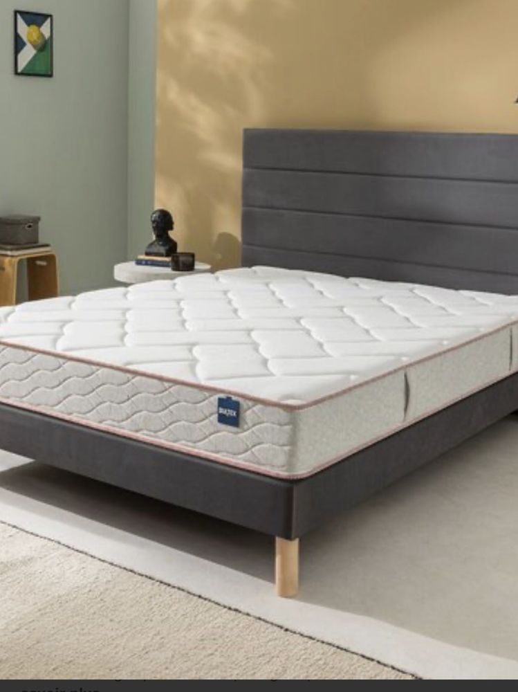 t�te de lit grise avec matelas bultex neuf voyage � �tranger nous pouvons pas le prendre 500 B�ziers (34)