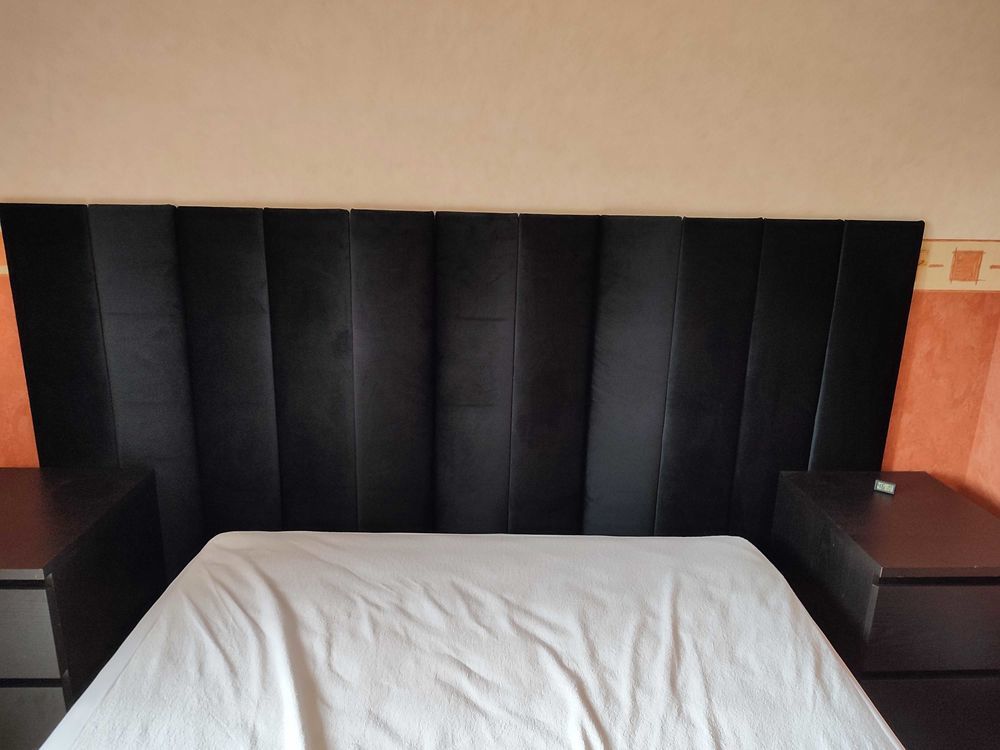 t�te de lit modulable velours noir 70 L�ry (27)