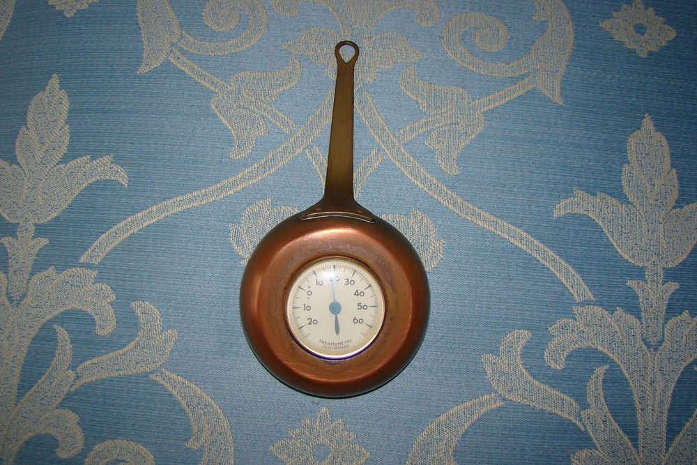 Thermom�tre mural po�le en cuivre vintage ann�es 1960 20 Gargenville (78)